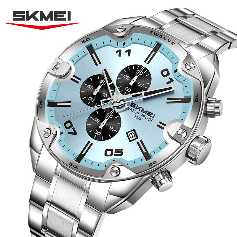 Suede Strap Watch - Relógio Masculino SKMEI 9387 de Quartzo