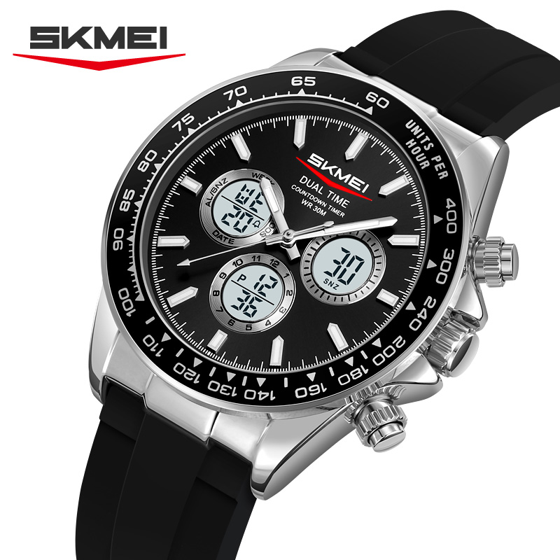 Suede Strap Watch - Skmei 2505 negócios de luxo masculino