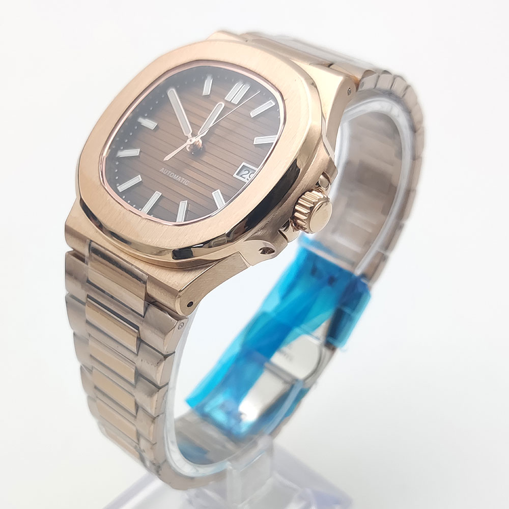 Luxo rosa ouro 40mm quadrado n - Patek Philippe Watch Nautilus avaliação e preço